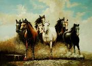 unknow artist Horses 041 china oil painting reproduction